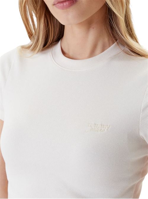 T-shirt bianco sporco in cotone Tommy Jeans | DW0DW20910YBH